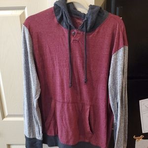 American Eagle long sleeve hooded shirt, size L